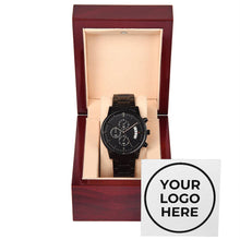 Load image into Gallery viewer, Black Chronograph Watch + MC (NO ENGRAVING)
