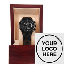 Load image into Gallery viewer, Black Chronograph Watch + MC (NO ENGRAVING)
